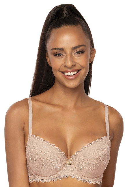 Set push-up bra beige Estelle M-0198/11/1 and thongs S-0198/4/1