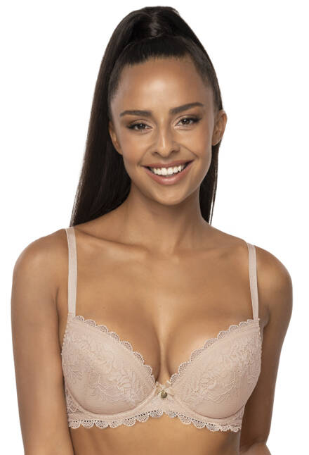 Set push-up bra beige Estelle M-0198/11/2 and thongs S-0198/4/1