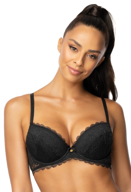 Set push-up bra black Estelle M-0198/11/2 and thongs S-0198/4