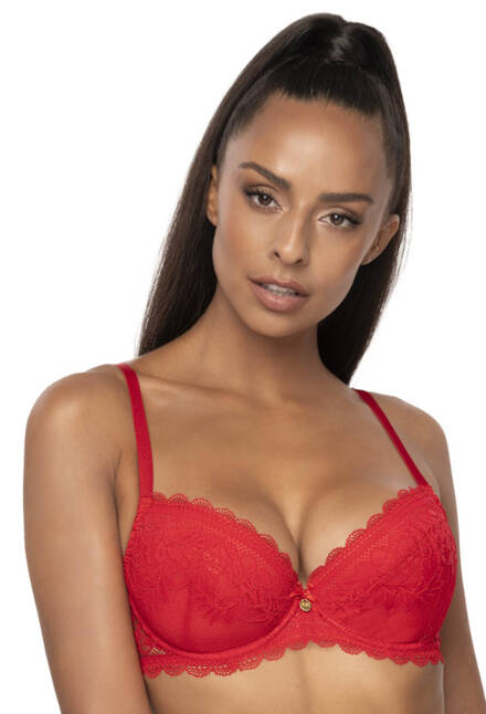 Set push-up bra red Estelle M-0198/11/1 and thongs S-0198/4/1