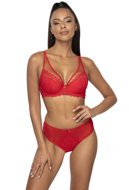 Set push-up bra red Estelle M-0198/11 and thongs S-0198/4