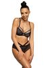 Set soft bra black Dotssy M-3714/2 and thongs S-3714/4