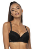 Komplet biustonosz push-up czarny Elif M-3802/11 i stringi S-3802/42