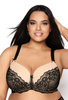 Padded bra black-beige Hellen M-0140/22