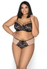 Soft bra black-beige Olivia M-3108/2