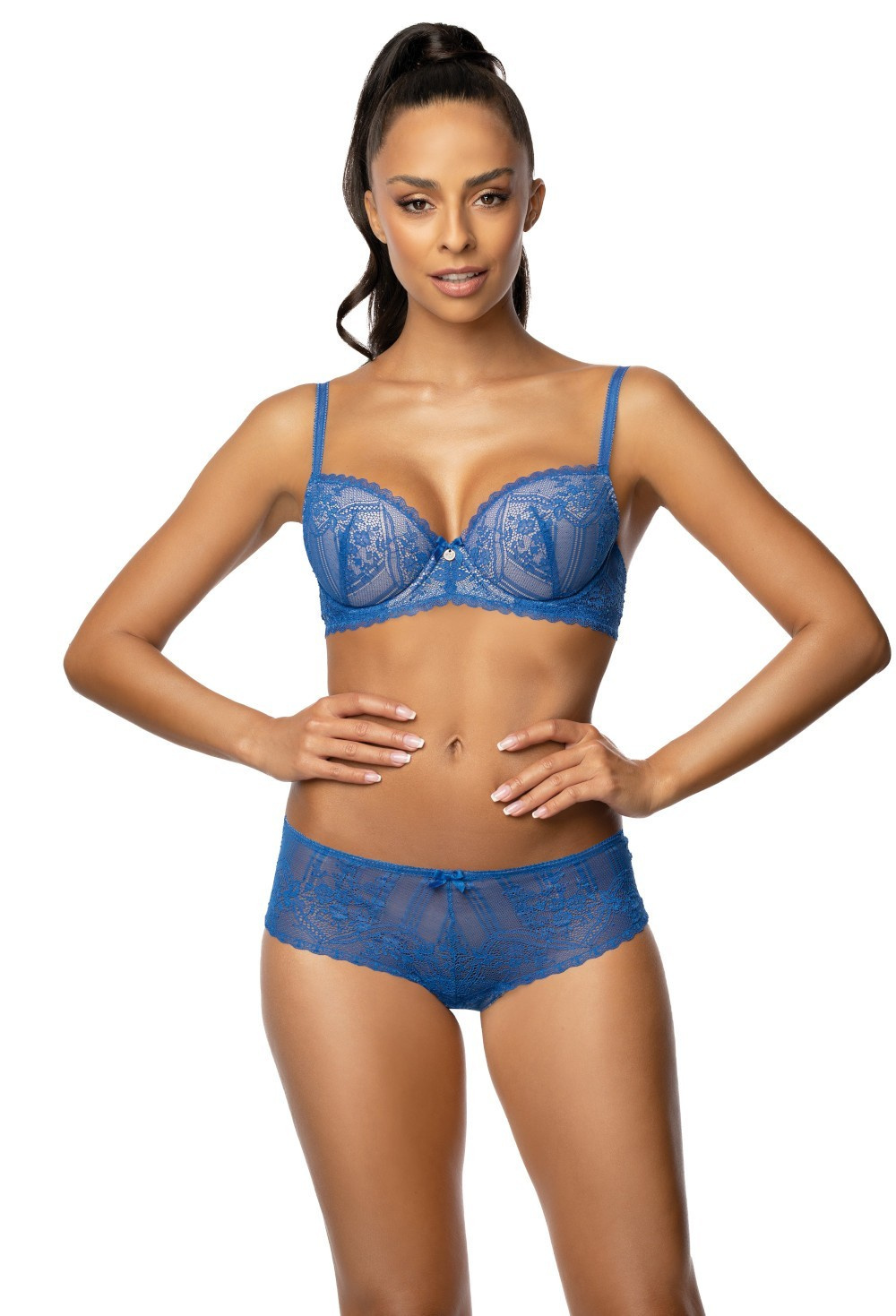 Set push-up bra blue Marina M-3637/11 and thongs S-3637/4