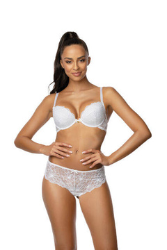 Set push-up bra white Nell M-0196/1 and thongs S-0196/4