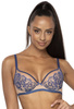 Set soft bra beige-navy blue Frances M-3804/2 and thongs S-3804/4  