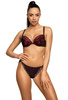 Push-up bra black-red Mollie M-3755/1