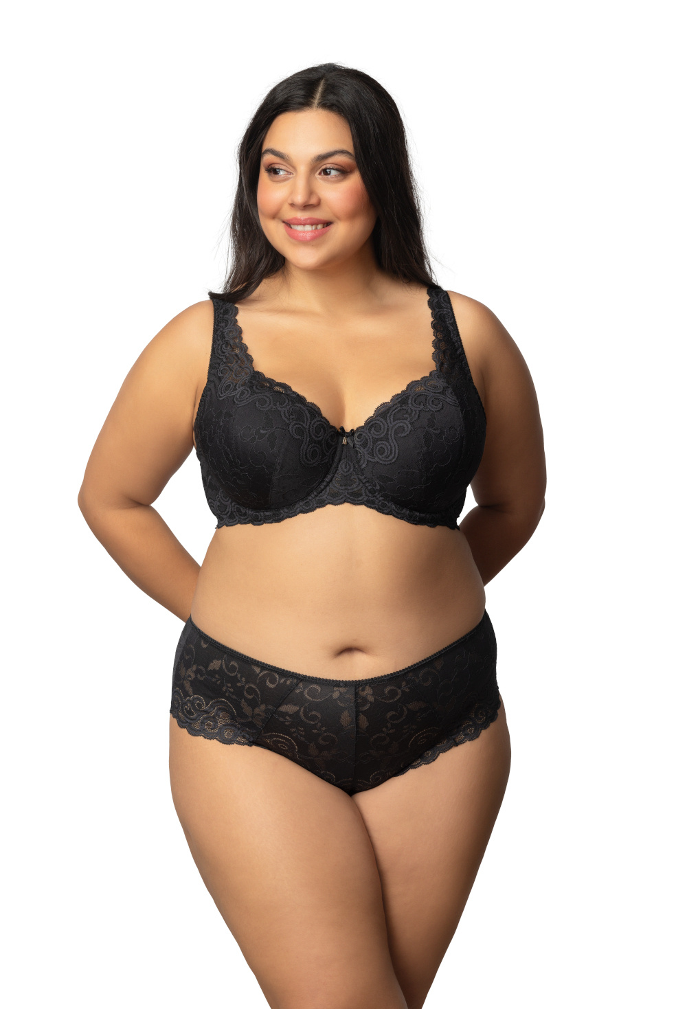 Set padded bra black Natalie BIG M-3824/22 and panties F-3824/52