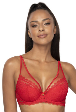 Set push-up bra red Estelle M-0198/11 and thongs S-0198/4/1