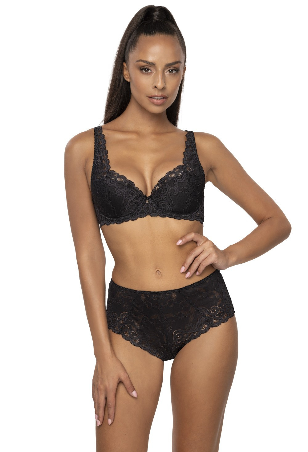 Set padded bra black Natalie M-3824/22 and panties F-3824/52