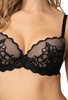 Set push-up bra black Venice M-4023/11 and thongs S-4023/4