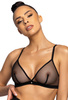 Set triangle soft bra black Aggie M-0193/0 and high thongs S-0193/4/1