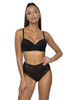 Set push-up bra black Elif M-3802/11 and thongs  Elig S-3802/42