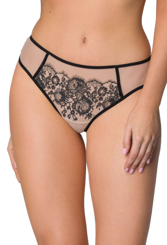 Thongs beige-black Frances S-3804/4
