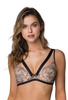 Set push-up bra beige-black Xanthe M-3900/11 and thongs S-3900/4 