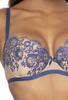 Komplet biustonosz push-up beżowo- granatowy Frances M-3804/11 i figi F-3804/5