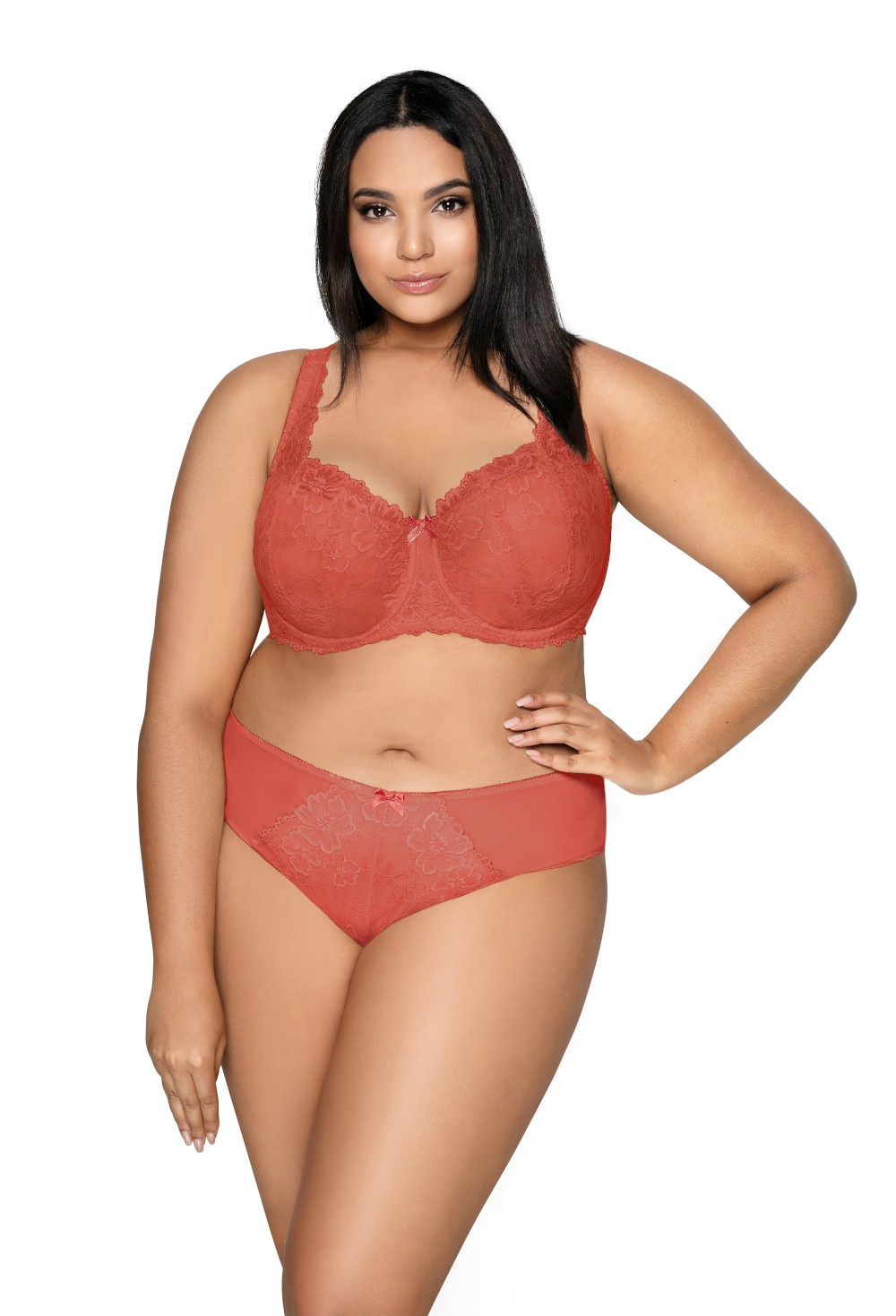 Set padded bra brick Carmela Big M-053/22 and panties F-053/51/1