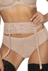 Set push-up bra beige Estelle M-0198/11/2 + thongs + suspender belt