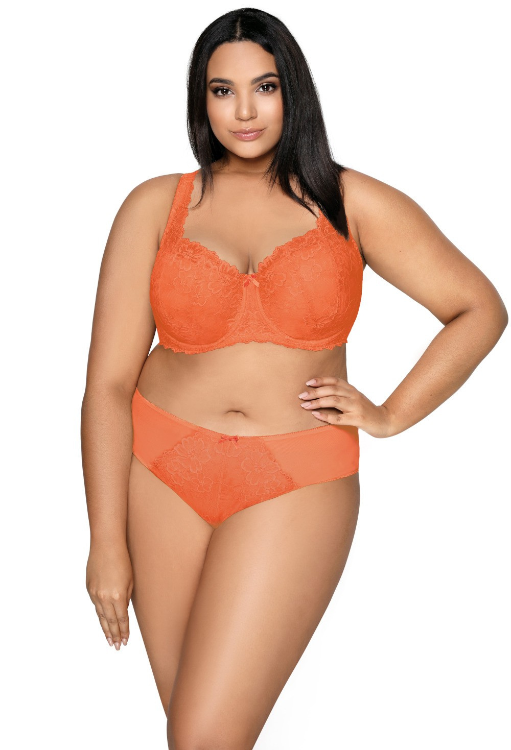 Set padded bra orange Carmela Big M-053/22 and panties F-053/51/1