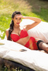 Set push-up bra red Estelle M-0198/11/2 + thongs + suspender belt