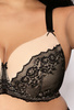 Padded bra black-beige Hellen M-0140/22