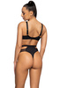 Set push-up bra black Denise M-0201/11 and high thongs S-0201/4/1