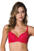 Komplet biustonosz push-up czerwony Hannah M-0115/11 i stringi S-0115/4