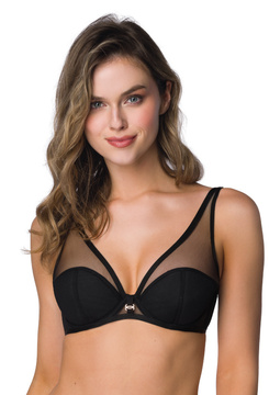 Biustonosz push-up czarny Esme M-3902/11