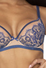Set soft bra beige-navy blue Frances M-3804/2 and panties F-3804/5