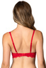 Komplet biustonosz push-up czerwony Kisses M-4026/11 i stringi S-4026/4