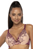 Komplet biustonosz push-up beżowo- fioletowy Maureen M-3808/11/1 i stringi S-3808/4
