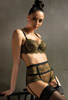 Suspender belt khaki-black Chelsea P-3703/3