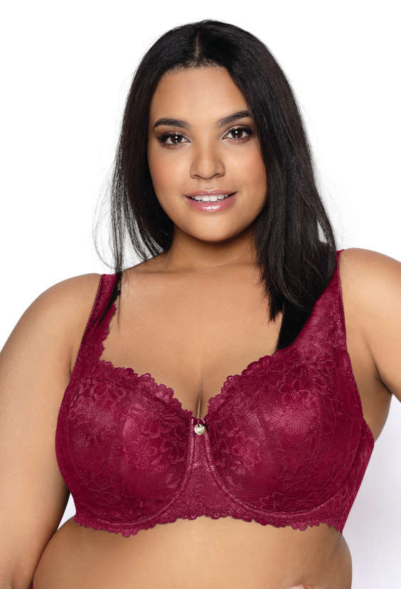 Biustonosz usztywniany burgund Carmela Big M-053/22
