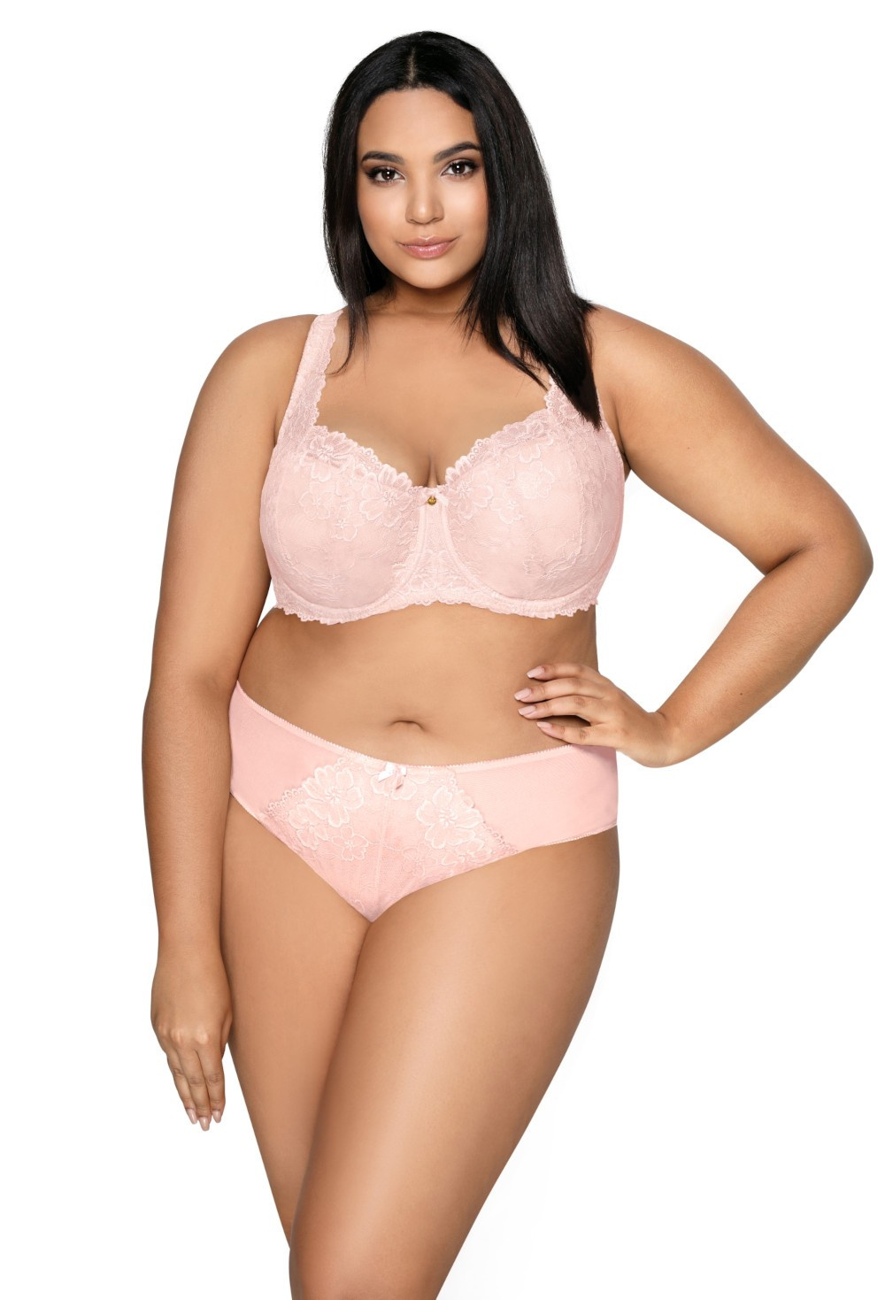 Set padded bra pink Carmela Big M-053/22 and panties F-053/51/1