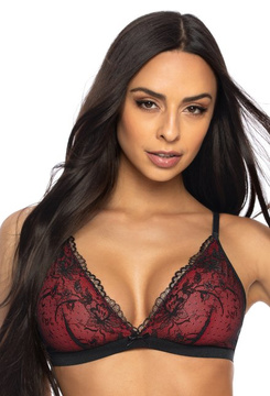 Triangle soft bra black-red Percy M-3530/0