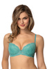 Set push-up bra turquoise  Eternal M-4028/11 and brazilian panties F-4028/54