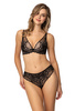 Set push-up bra black Venice M-4023/11/1 and thongs  S-4023/4