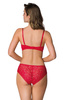 Komplet biustonosz push-up czerwony Hannah M-0115/11 i figi F-0115/5