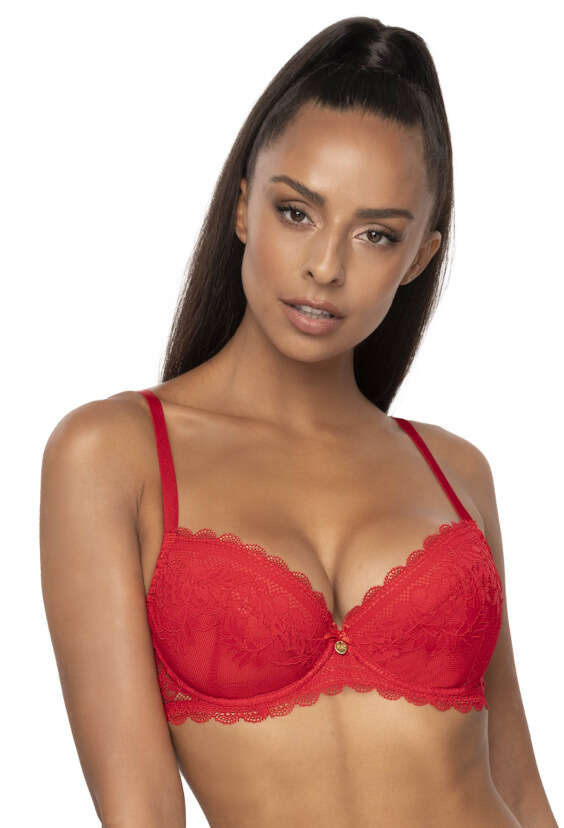 Set push-up bra red Estelle M-0198/11/1 and thongs S-0198/4/1