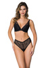 Set push-up bra black Nerine M-3931/11 and thongs S-3931/4