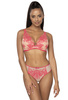 Komplet biustonosz push-up beżowo- różowy Frances M-3804/11/1 i stringi S-3804/4