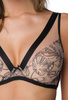 Set push-up bra beige-black Xanthe M-3900/11 and thongs S-3900/4 