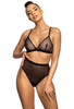 Set triangle soft bra black Aggie M-0193/0 and high thongs S-0193/4/1