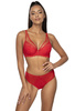 Komplet biustonosz push-up czerwony Estelle M-0198/11 i stringi S-0198/4
