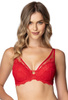 Set push-up bra red Kisses M-4026/11 and thongs S-4026/4
