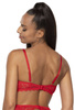 Set push-up bra red Estelle M-0198/11/2 + thongs + suspender belt