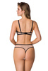 Set push-up bra beige-black Xanthe M-3900/11 and thongs S-3900/4 