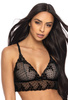 Set triangle soft bra black Tiggy M-3551/0 and thongs S-3551/4